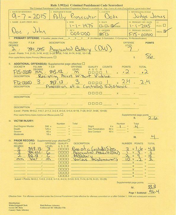 Reviewing Your Scoresheet In Your Criminal Case Hubbs Law Blog Reviewing Your Scoresheet In Your Criminal Case Hubbs Law Blog